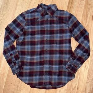 100% Organic Cotton Western Flannel Shirt Men’s Size Large